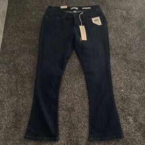 Vintage America Women's Dark Blue Flare Jeans